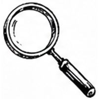 Hand-drawn magnifying glass