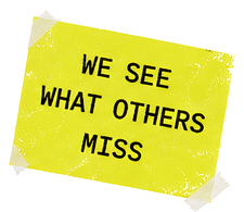 WE SEE WHAT OTHERS MISS